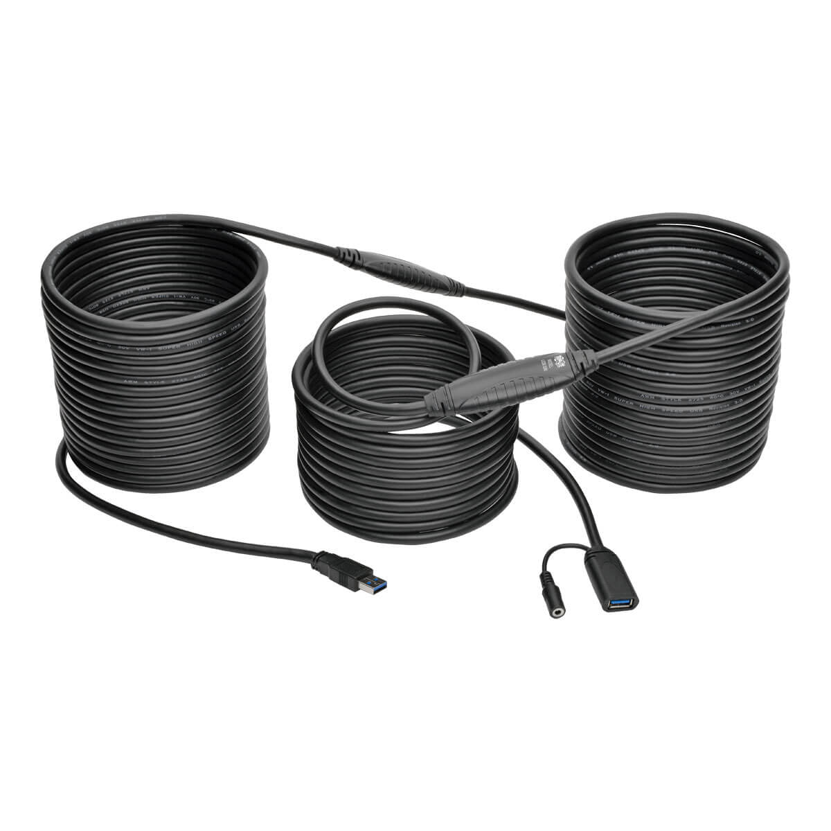 Tripp Lite USB-A Verlängerungskabel (Stecker auf Buchse) – USB 3.2 Gen 1 (5 Gbit/s) – 20 m – Aktiv – Schwarz