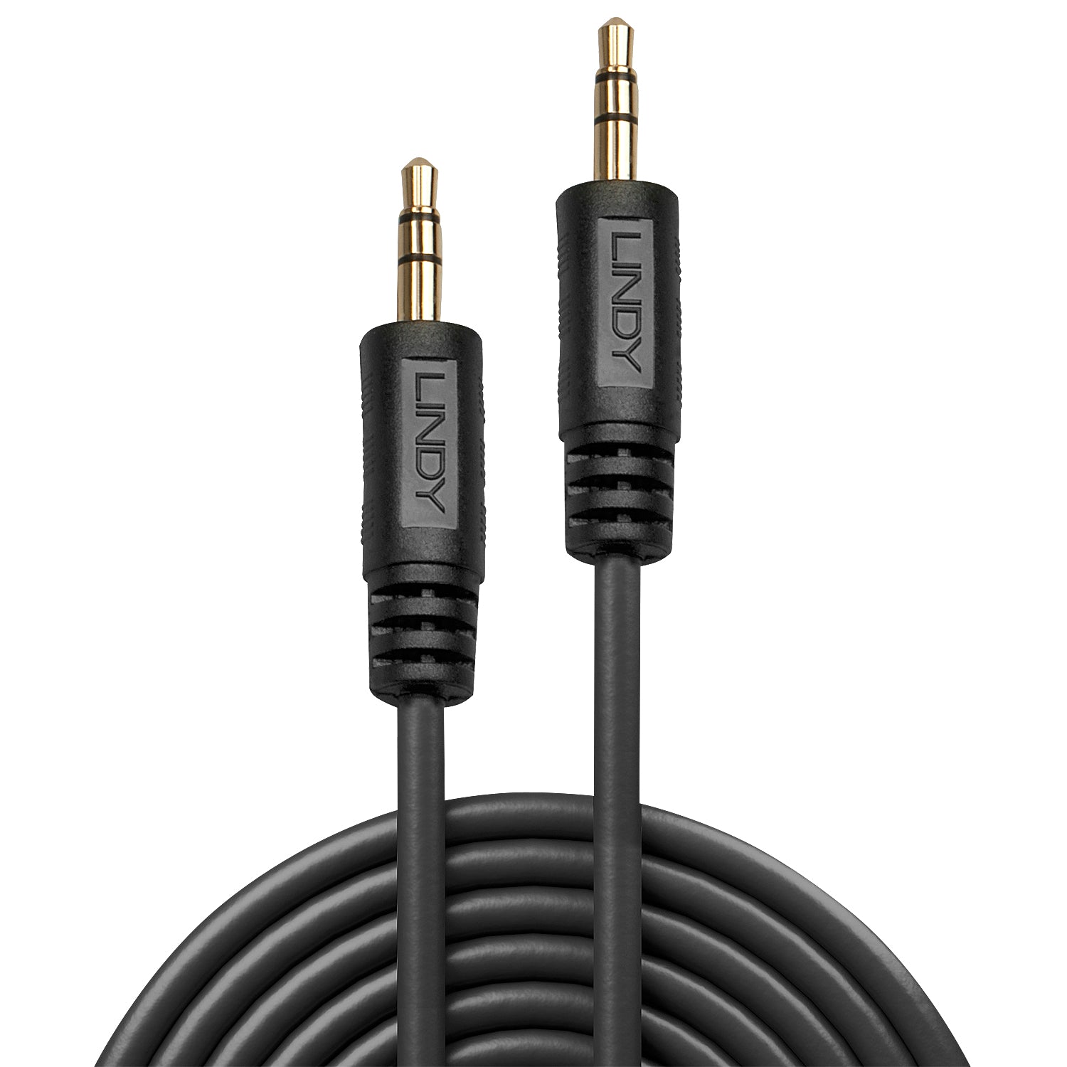 Lindy Audiokabel 3,5 mm Klinke (Stecker) auf 3,5 mm Klinke (Stecker) – 2 m, 3-polig (TRS), schwarz
