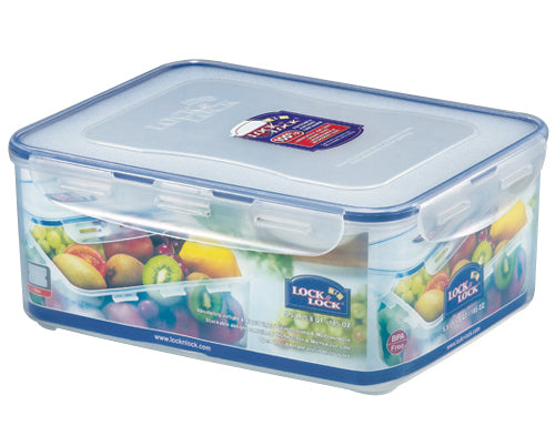 Lock & Lock Vorratsdose 5,5 l, 29,5 × 23 × 11,8 cm, Polypropylen (PP), transparent/blau