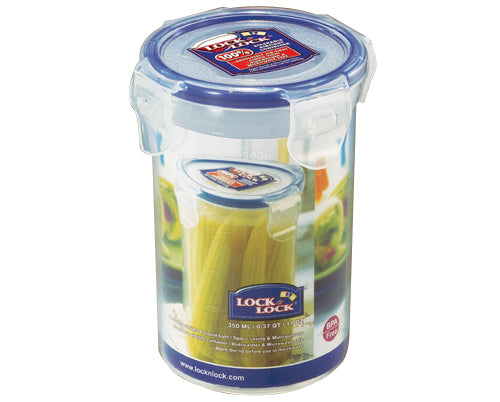 Lock & Lock Vorratsdose 350 ml, Ø 8,9 × 12,2 cm, Polypropylen (PP), transparent/blau