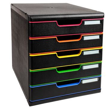 Exacompta Schubladenbox MODULO A4 – 5 Schubladen, stapelbar