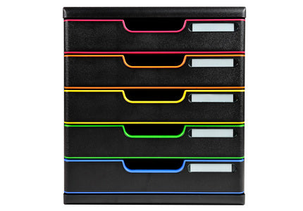 Exacompta Schubladenbox MODULO A4 – 5 Schubladen, stapelbar
