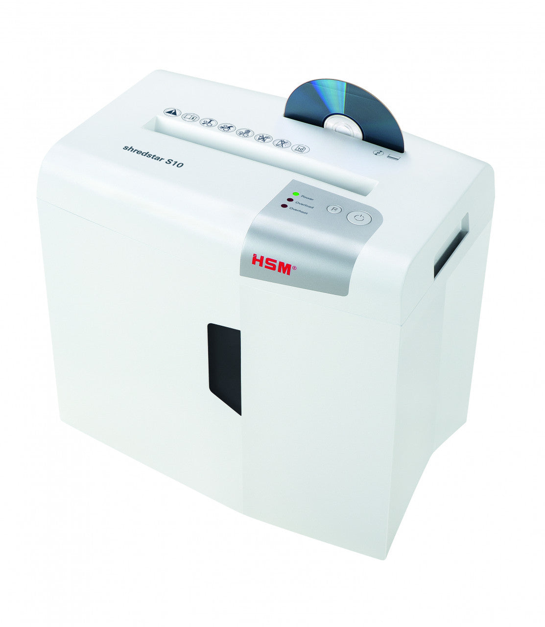 HSM shredstar S10 Aktenvernichter – Streifenschnitt, P-2, 6 mm, 10 Blatt, 18 l, CD/Kreditkarten