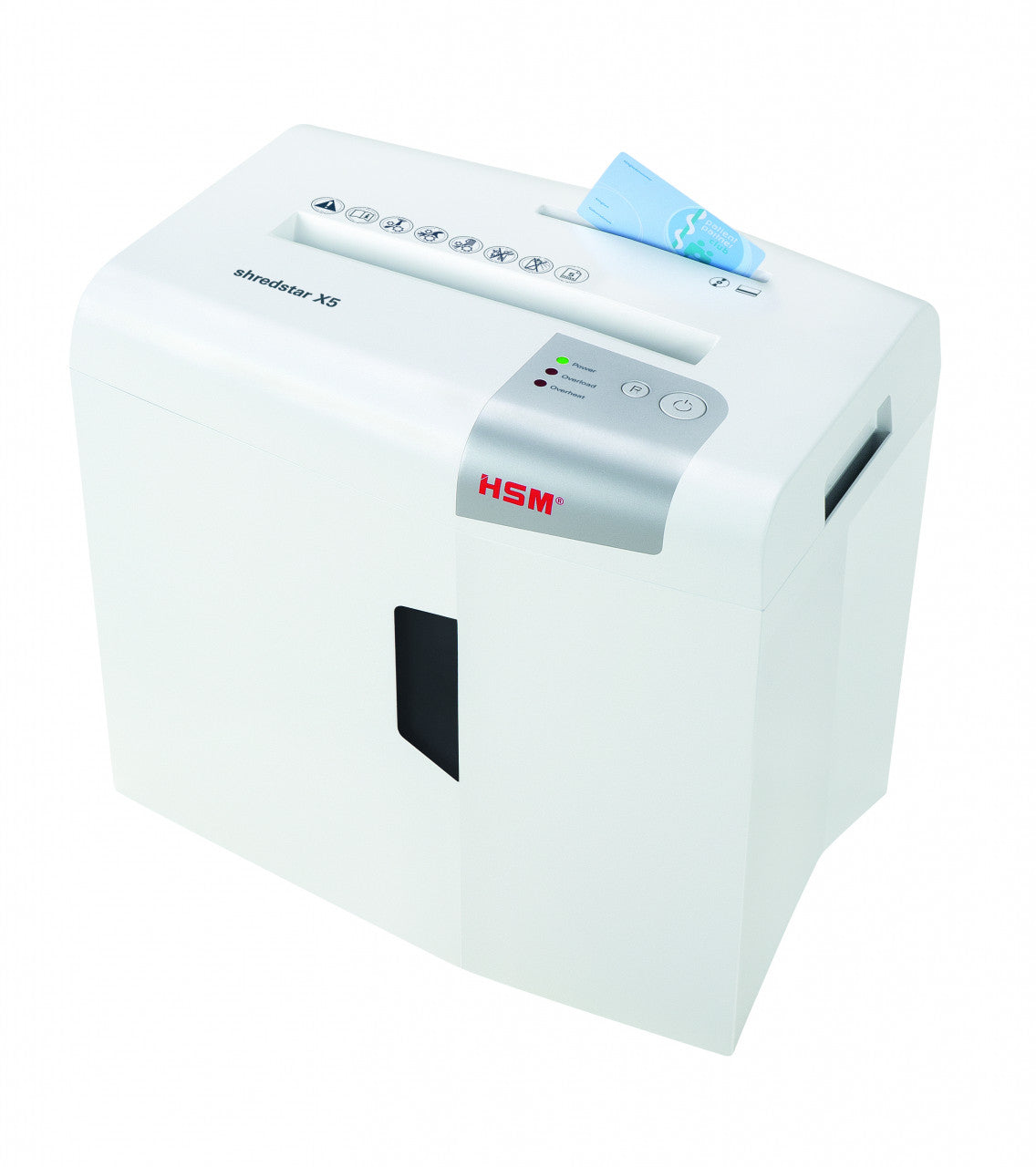 HSM shredstar X5 – Aktenvernichter, DIN P-4, Partikelschnitt 4,5 × 30 mm, 5 Blatt, 18 l, A4