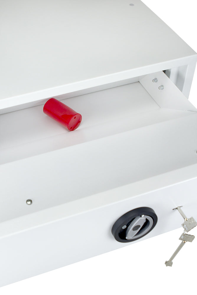 Phoenix Safe Co. Phoenix Einwurf-Tresor HS1091KD – Schlüsselschloss – 112,0 l – Bodenmontage – Weiss