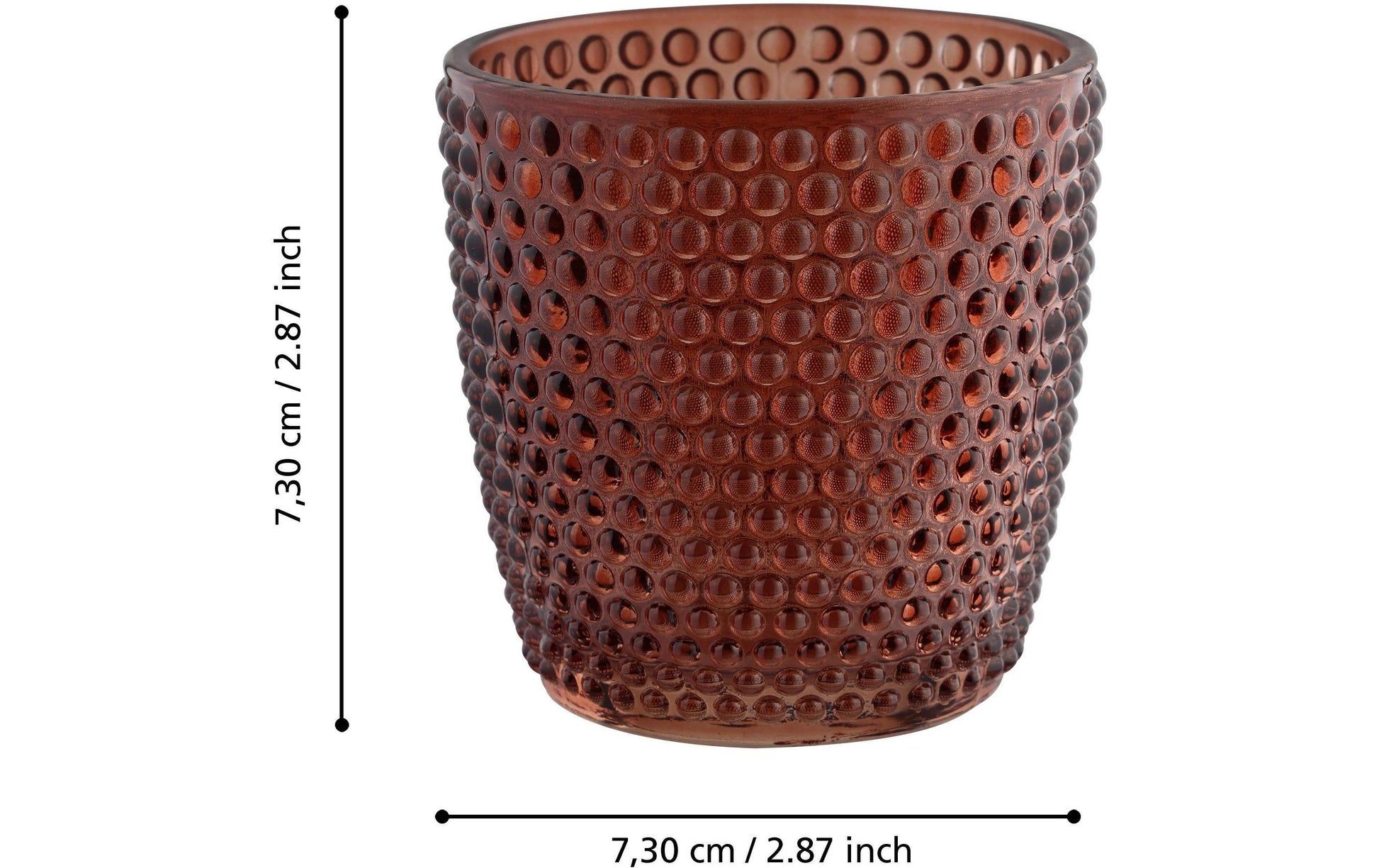 EGLO Windlicht – Glas, rot – Ø 7,3 × 7,3 cm – 4‑teilig