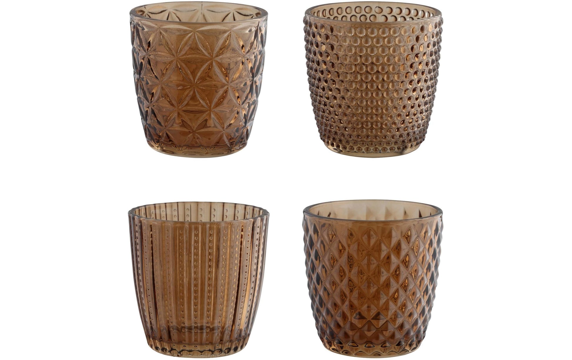 EGLO Bezamby Windlicht – Glas, braun – Ø 7,3 × 7,3 cm