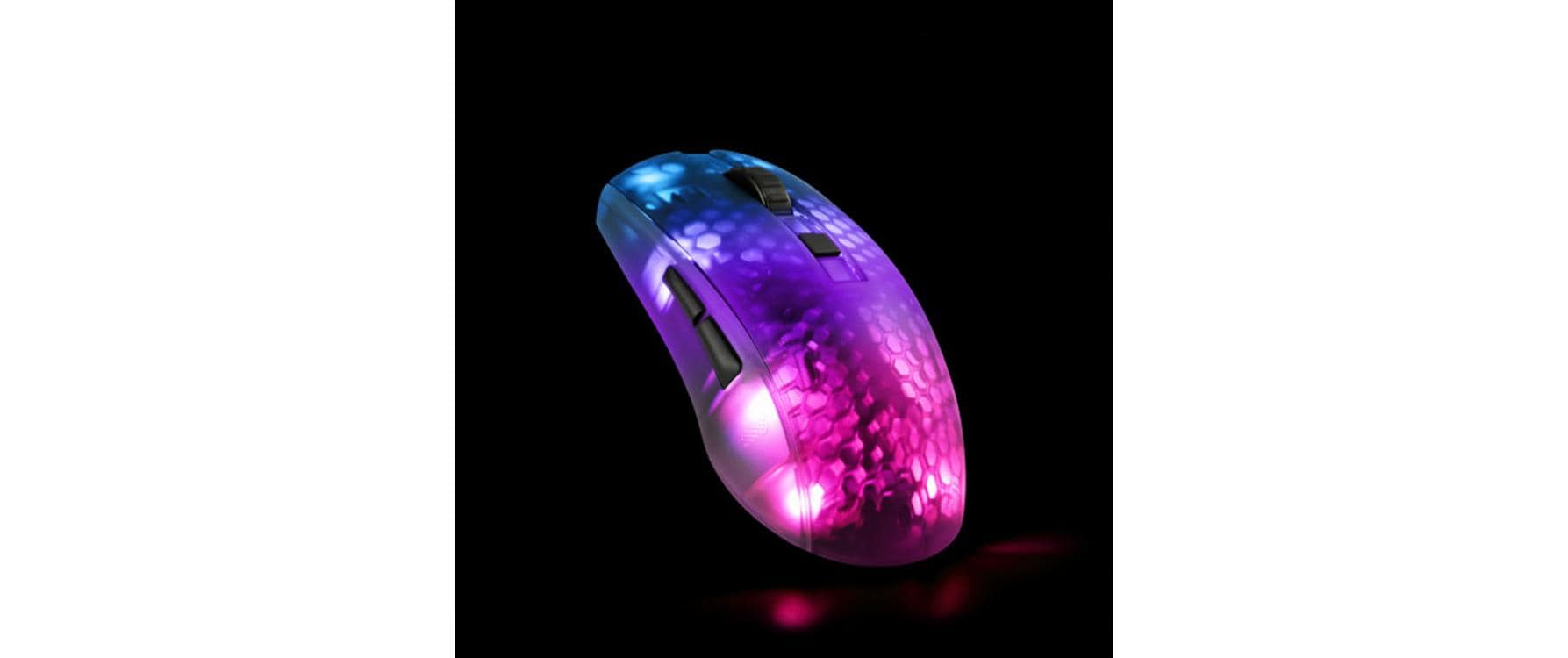 Deltaco Gaming DM320 – Gaming-Maus – Kabellos (2,4 GHz), 10000 DPI, RGB-Beleuchtung, rechts, Schwarz