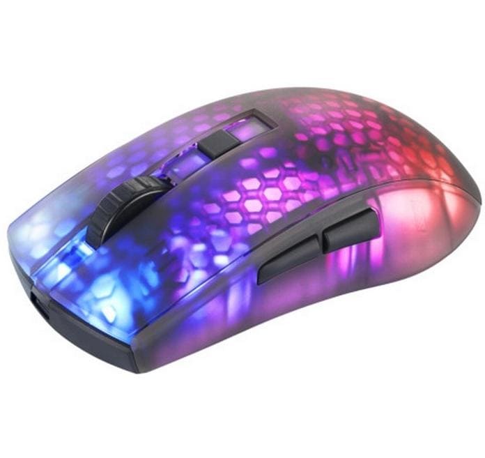 Deltaco Gaming DM320 – Gaming-Maus – Kabellos (2,4 GHz), 10000 DPI, RGB-Beleuchtung, rechts, Schwarz