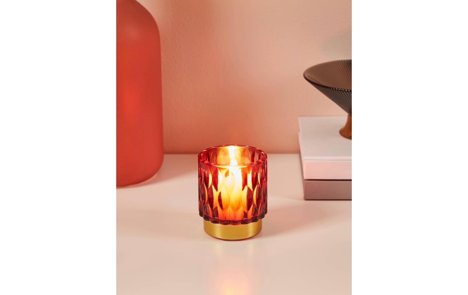 EGLO Windlicht – Glas, Gold – Ø 7 × 8 cm