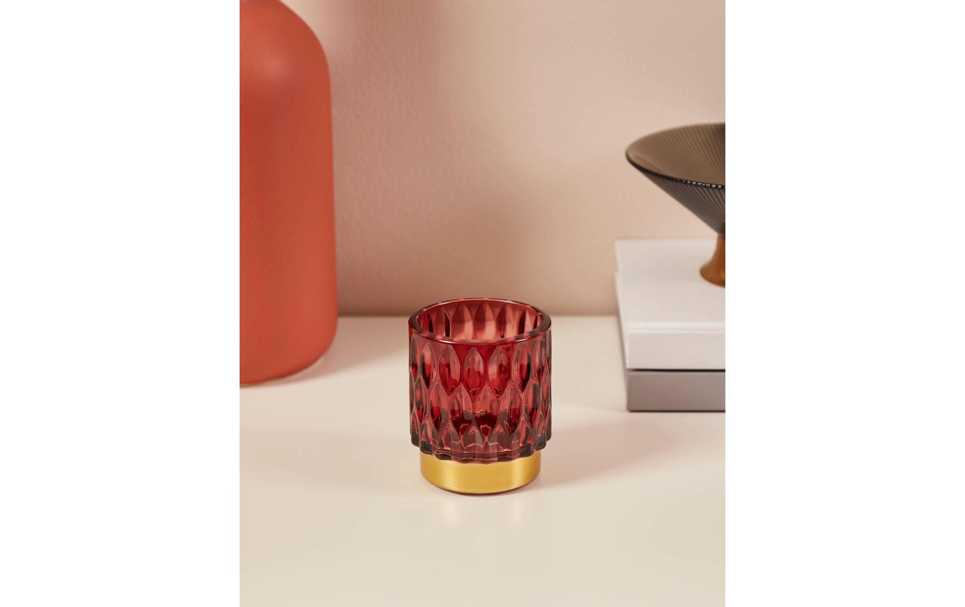 EGLO Windlicht – Glas, Gold – Ø 7 × 8 cm