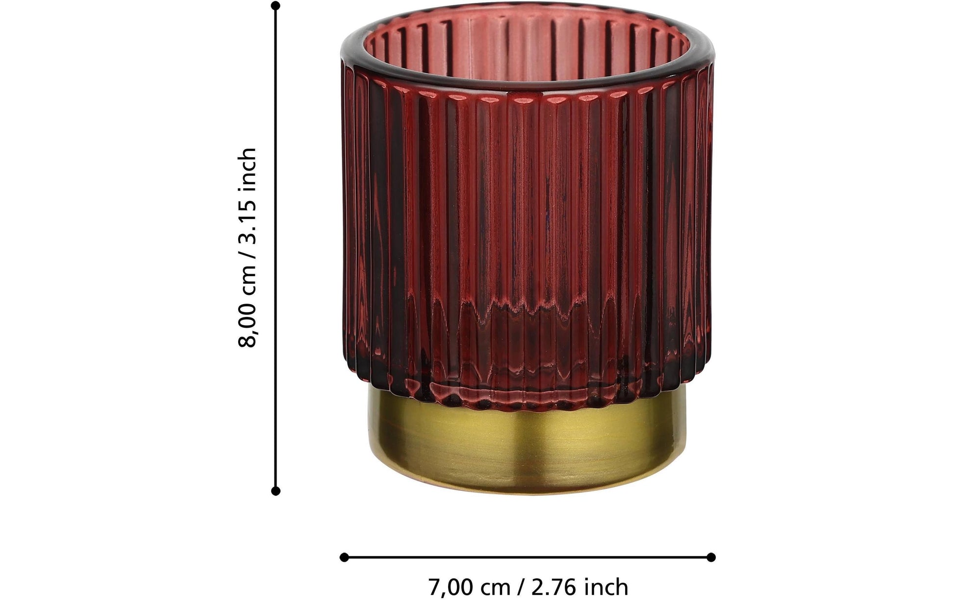 EGLO Windlicht – Glas, mehrfarbig – Ø 7 × 8 cm