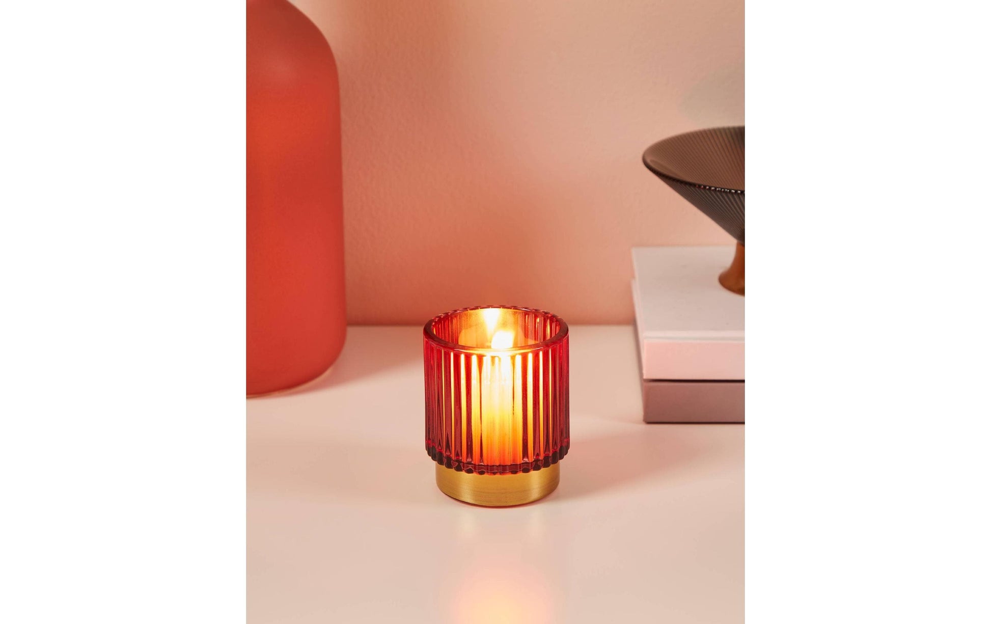 EGLO Windlicht – Glas, mehrfarbig – Ø 7 × 8 cm