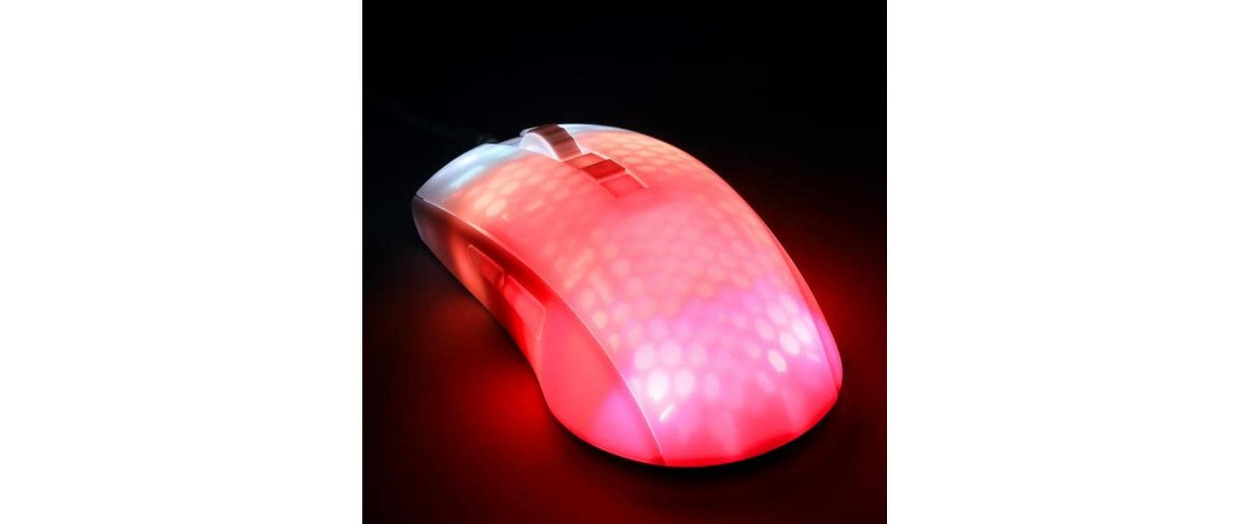 Deltaco Gaming DM310 – Gaming-Maus – Kabelgebunden (USB‑A), 6200 DPI, RGB-Beleuchtung, rechts, Weiss