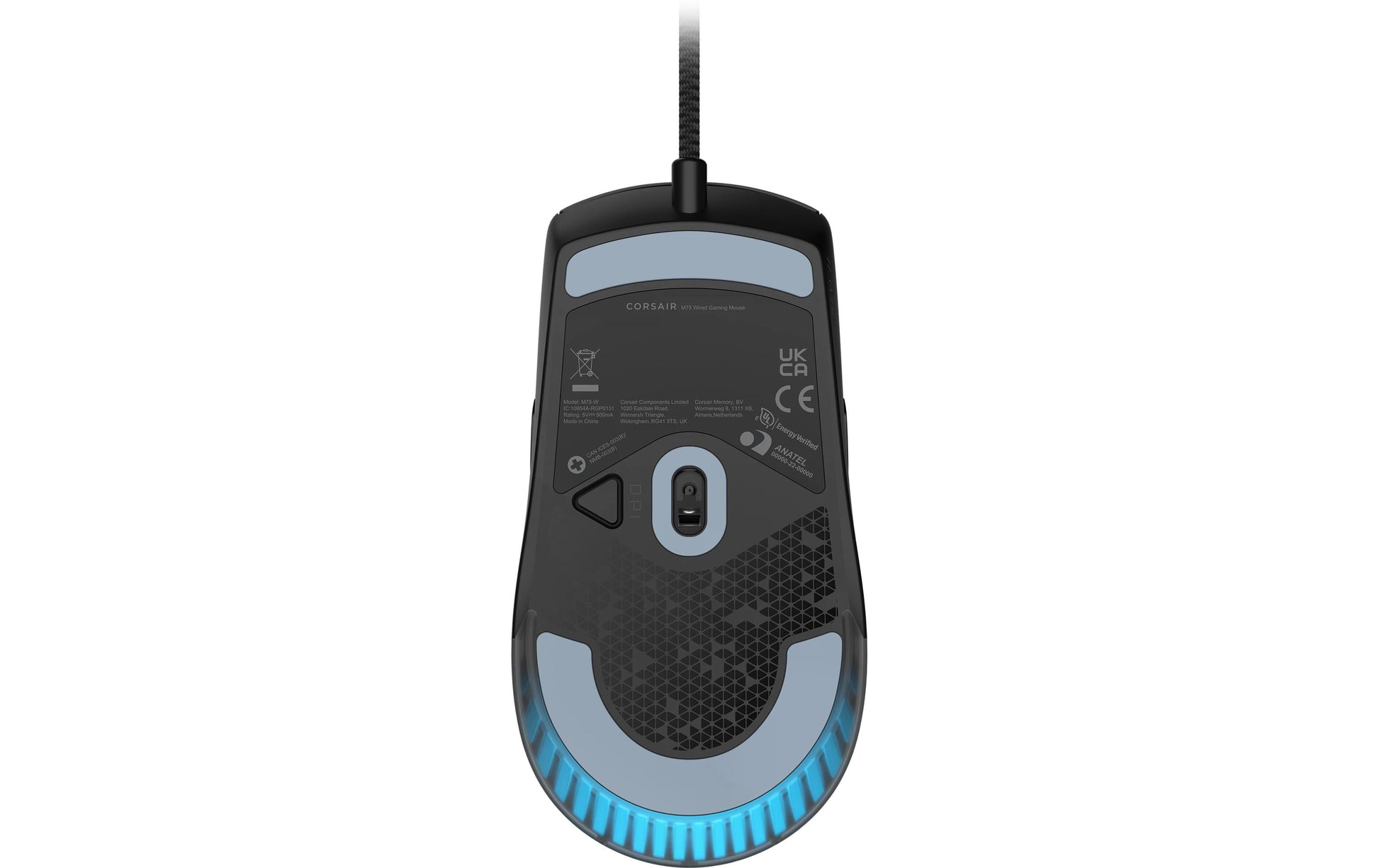 Corsair M75 Gaming-Maus – kabelgebunden, schwarz