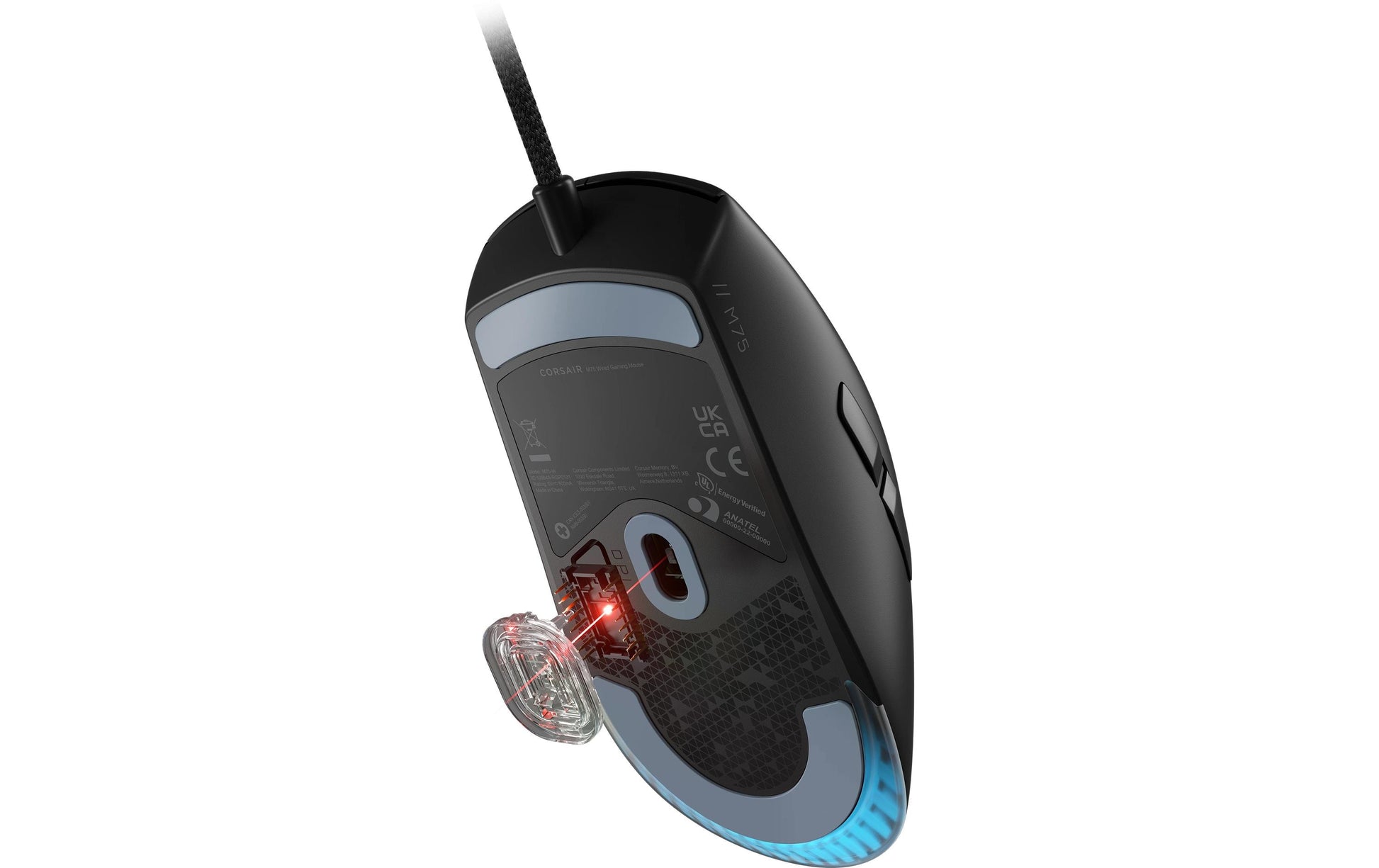 Corsair M75 Gaming-Maus – kabelgebunden, schwarz