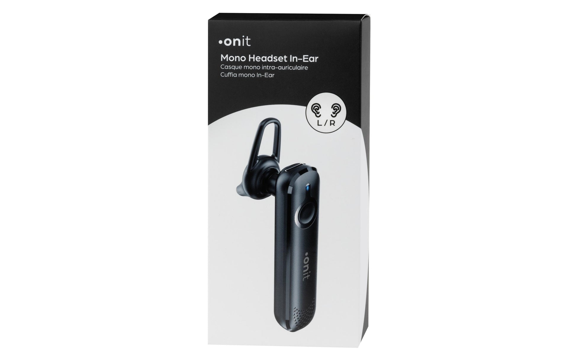 ONIT F01769 True Wireless Ohrbügel – Mono, BT 5.0, Schwarz