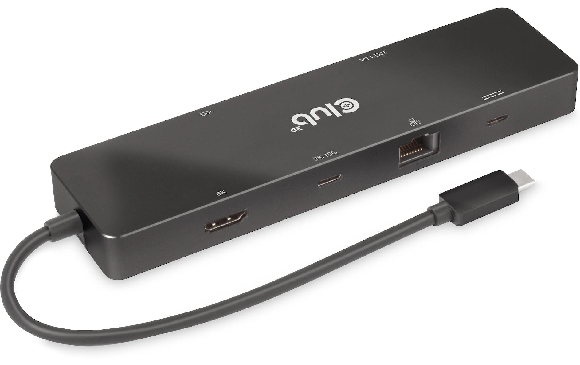 CLUB3D Club 3D Dockingstation – USB-C, 1× DP, 1× HDMI, 2× USB-A, 100 W PD, GbE, für Universal