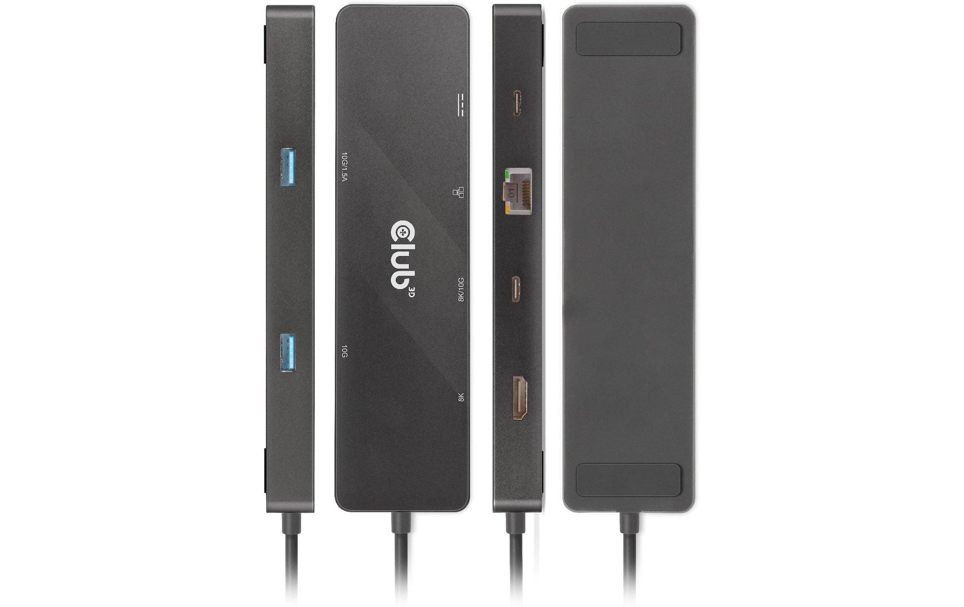 CLUB3D Club 3D Dockingstation – USB-C, 1× DP, 1× HDMI, 2× USB-A, 100 W PD, GbE, für Universal