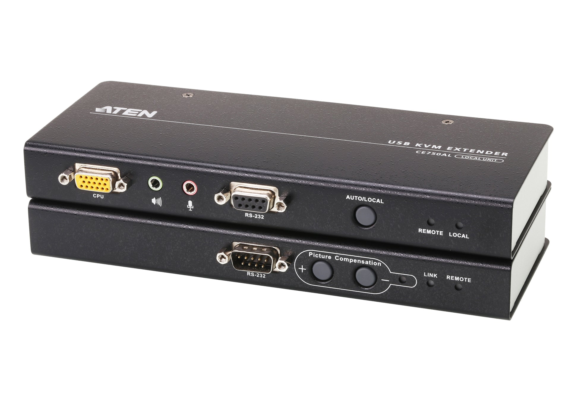 ATEN CE750A – KVM-Extender-Set VGA – 1920 × 1200/60 Hz, USB, Audio, RS-232, bis 200 m über Cat 5