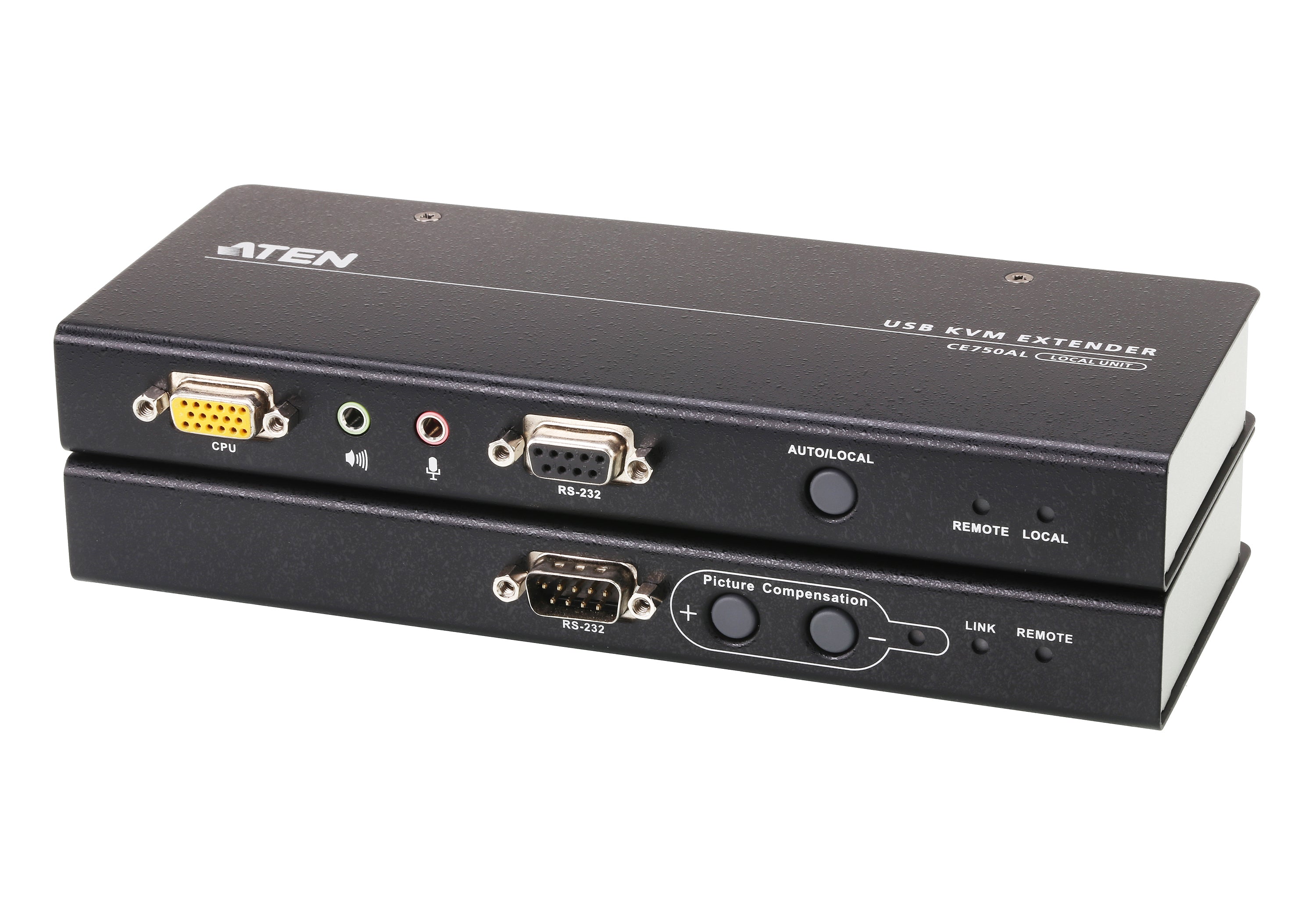 ATEN CE750A – KVM-Extender-Set VGA – 1920 × 1200/60 Hz, USB, Audio, RS-232, bis 200 m über Cat 5