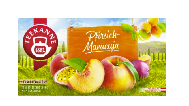 Teekanne Früchtetee Pfirsich & Maracuja – Teebeutel 20 Beutel