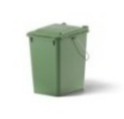 Verwo Aufbewahrungsbox 10 l – mit Deckel, mit Griffen, grün, Kunststoff, B 250 × H 300 × T 260 mm