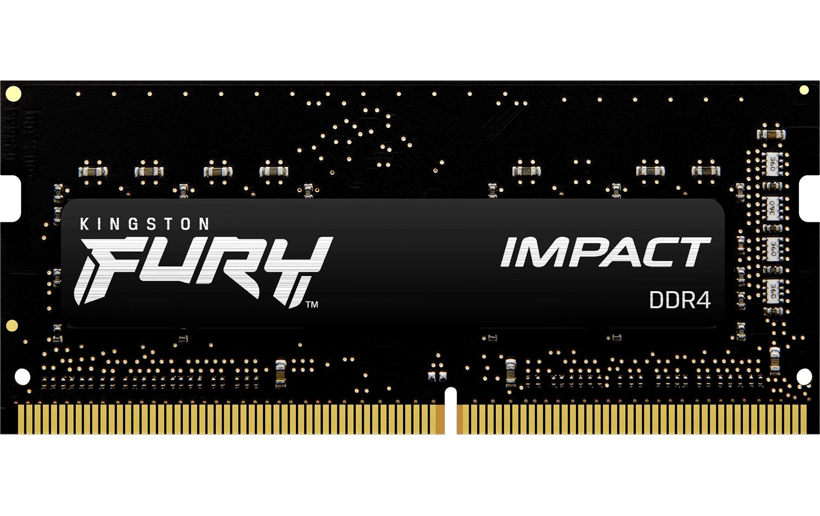 Kingston Technology Kingston FURY Impact – DDR4 SO-DIMM 32 GB (2×16 GB), 3200 MT/s CL20, 1,2 V, Kühlkörper