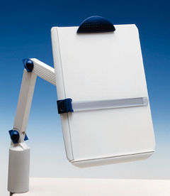 MAUL Stiftschlaufe – Kunststoff, Grau, 248 × 500 mm – für A4-Format, Tischplatten bis 95 mm und Pult