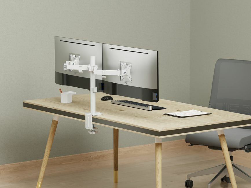 Equip 650167 – Monitorarm Tischhalterung – 2 Monitore – 17–32″ – VESA 75×75/100×100 mm – bis 9 kg/Monitor