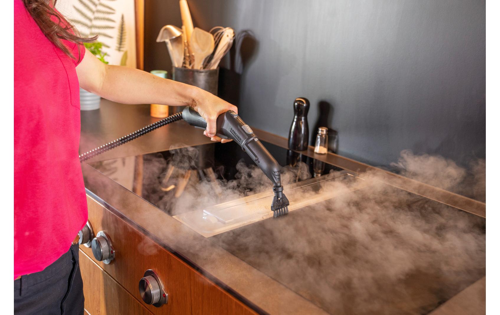 Kärcher Dampfreiniger – 1300 ml, weiss, für Hartböden