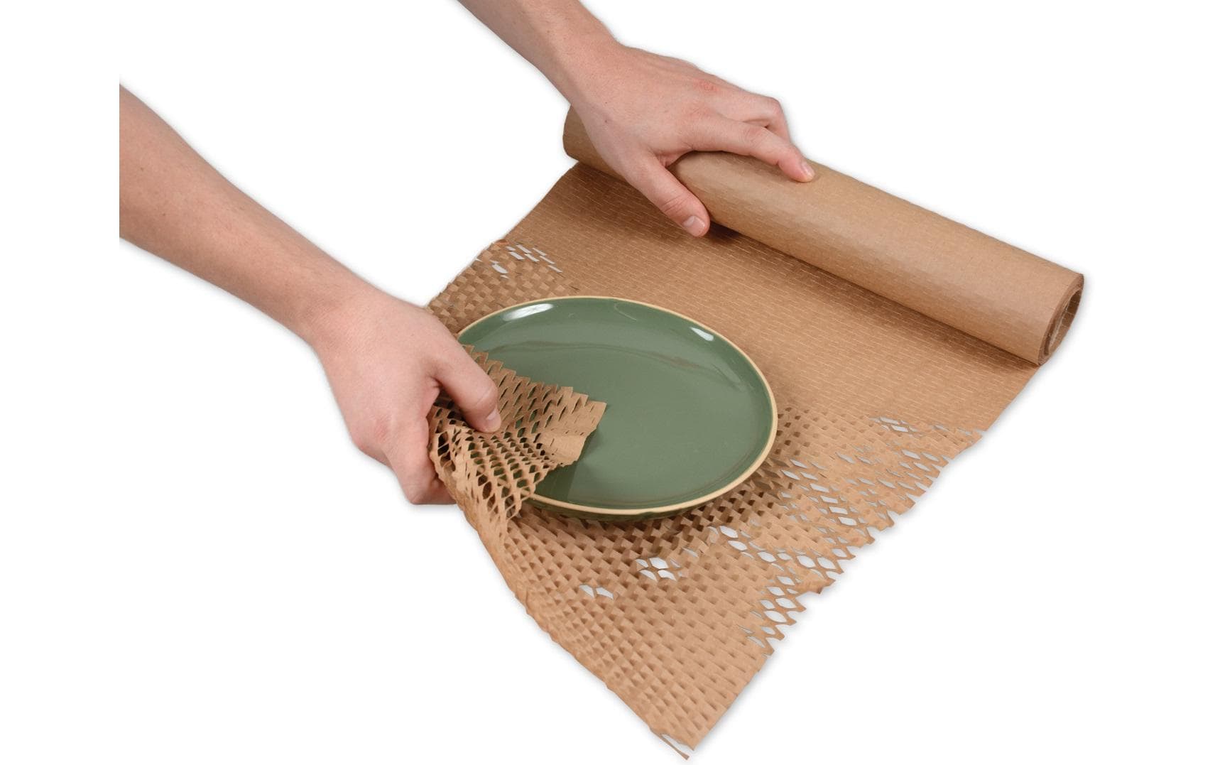 Elco Papierpolster-Wrap, Wabenpolsterpapier – 350 mm × 10 m – 80 g/m2 – Papier, braun