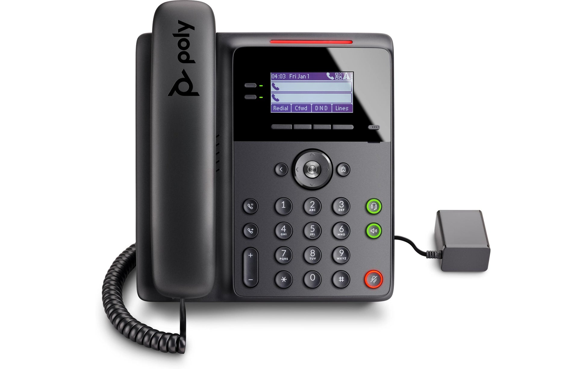 Poly Edge B30 – IP-Telefon, 16 SIP-Konten, 2,8", Gigabit, PoE, Schwarz