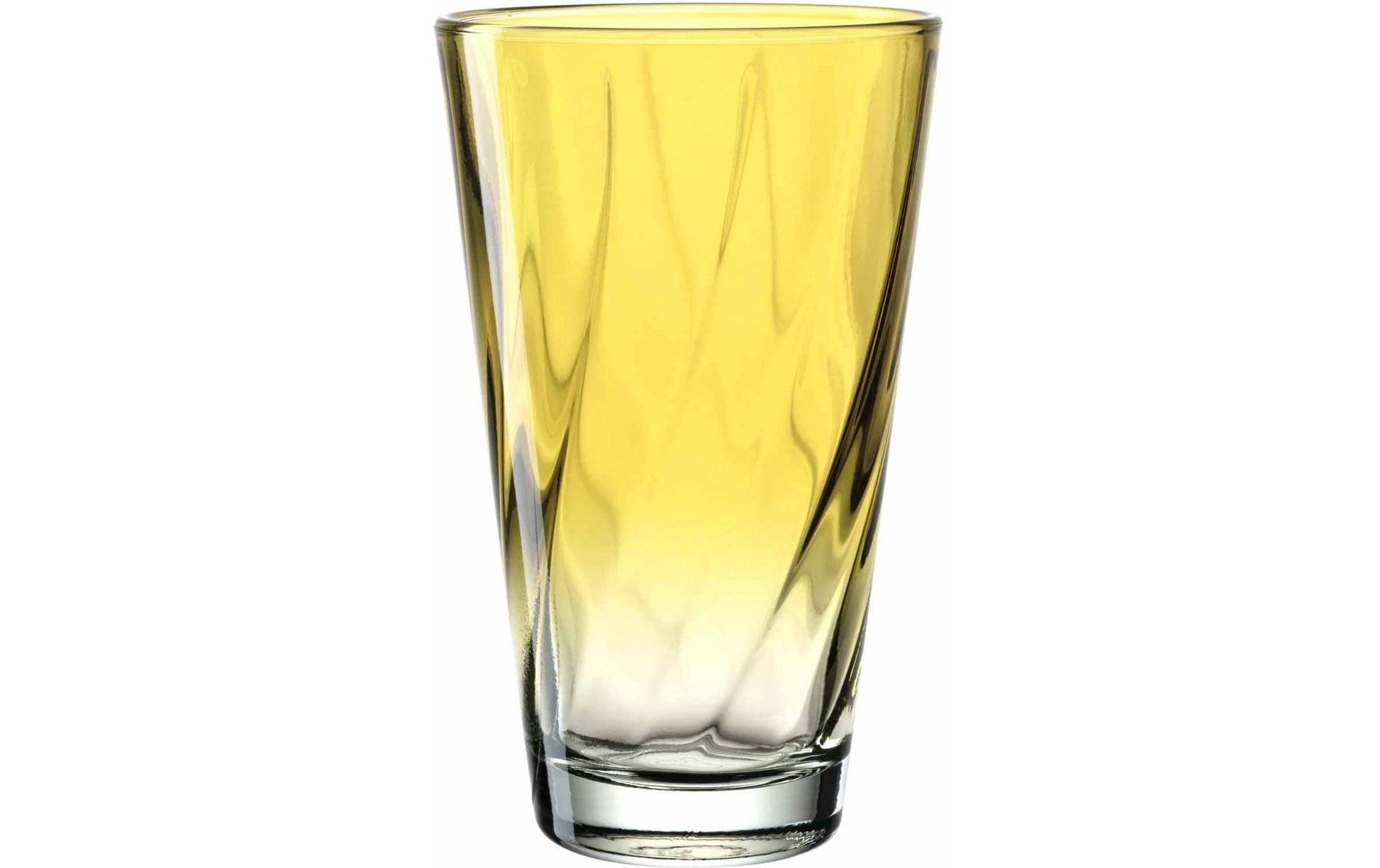 LEONARDO Trinkglas – 0,30 l, Glas, Gelb, spülmaschinenfest, 4 Stück