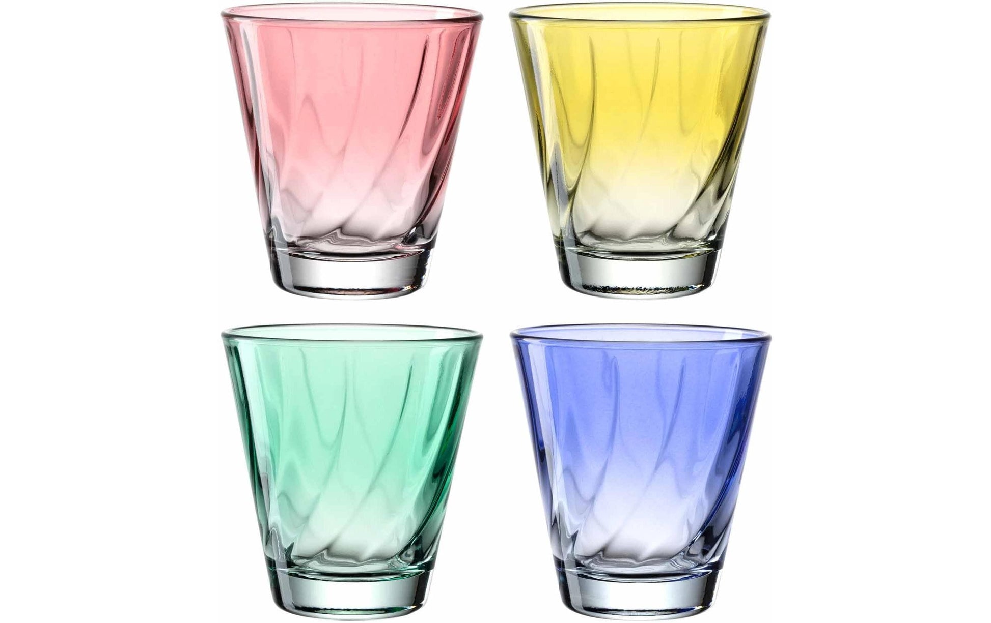 LEONARDO Trinkglas – 0,22 l, Glas, Mehrfarbig, Spülmaschinenfest, 4 Stück