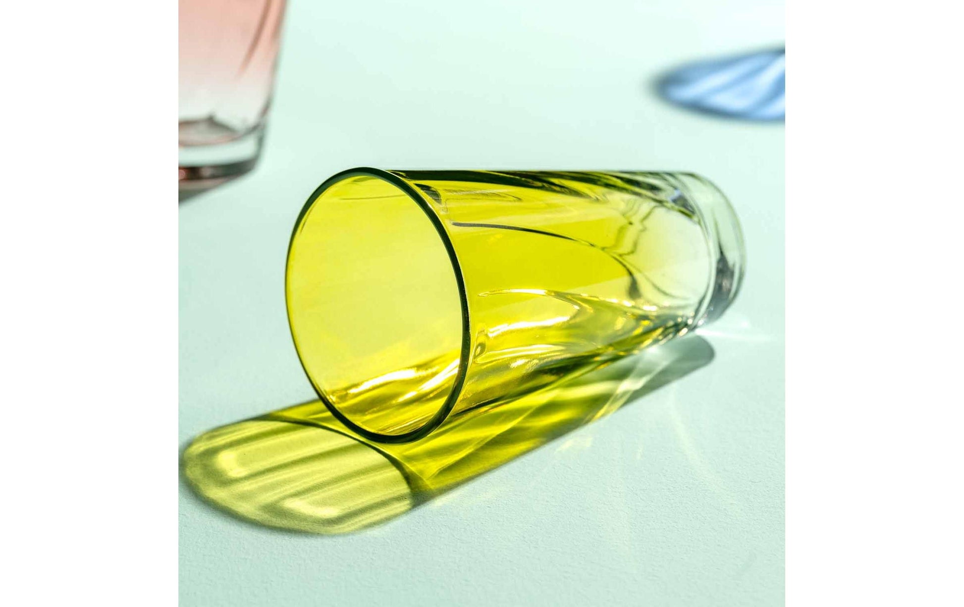 LEONARDO Trinkglas – 0,30 l, Glas, Gelb, spülmaschinenfest, 4 Stück