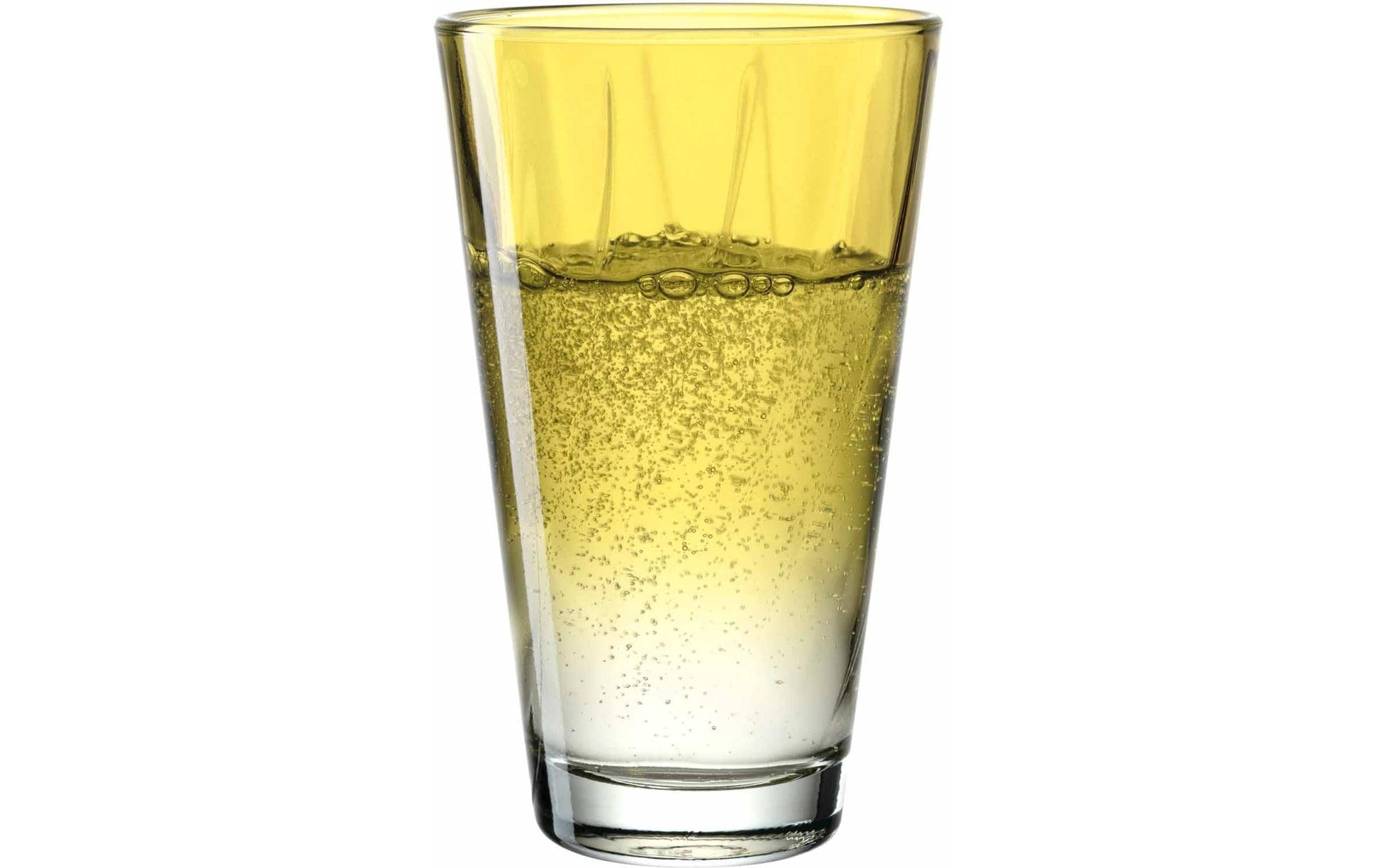 LEONARDO Trinkglas – 0,30 l, Glas, Gelb, spülmaschinenfest, 4 Stück