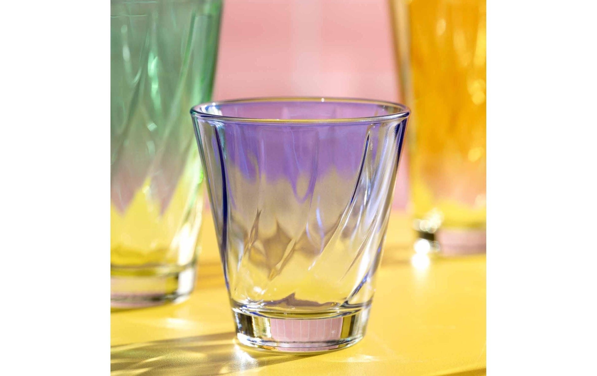 LEONARDO Trinkglas – 0,22 l, Glas, Mehrfarbig, Spülmaschinenfest, 4 Stück