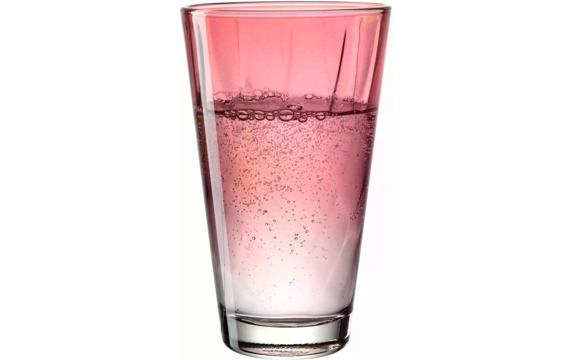LEONARDO Trinkglas – 0,30 l, Glas, Rot, Lackiert, Spülmaschinenfest, 4 Stück