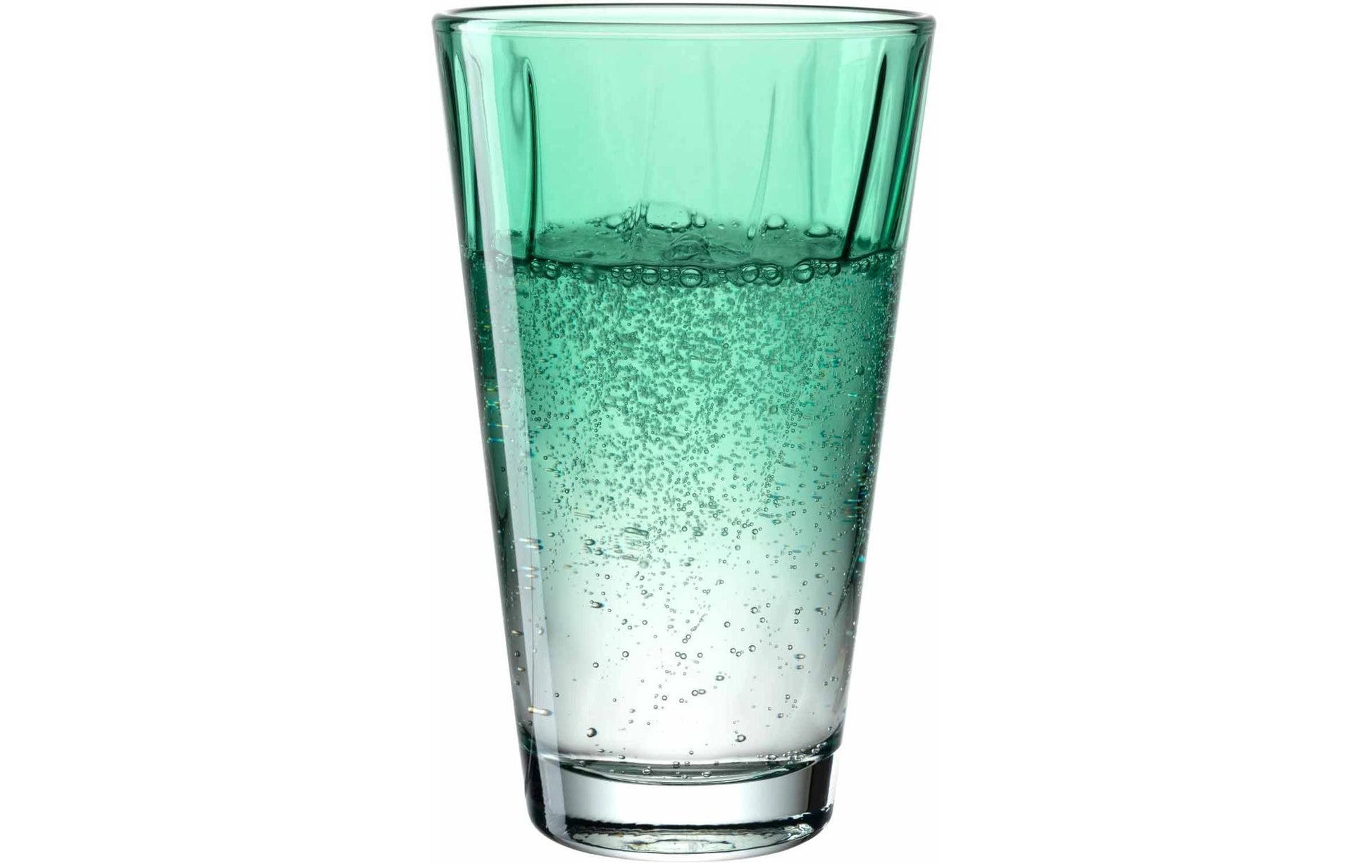 LEONARDO Twist Trinkglas – 0,30 l, Kalk-Natron-Glas, Türkis, spülmaschinenfest, 4 Stück