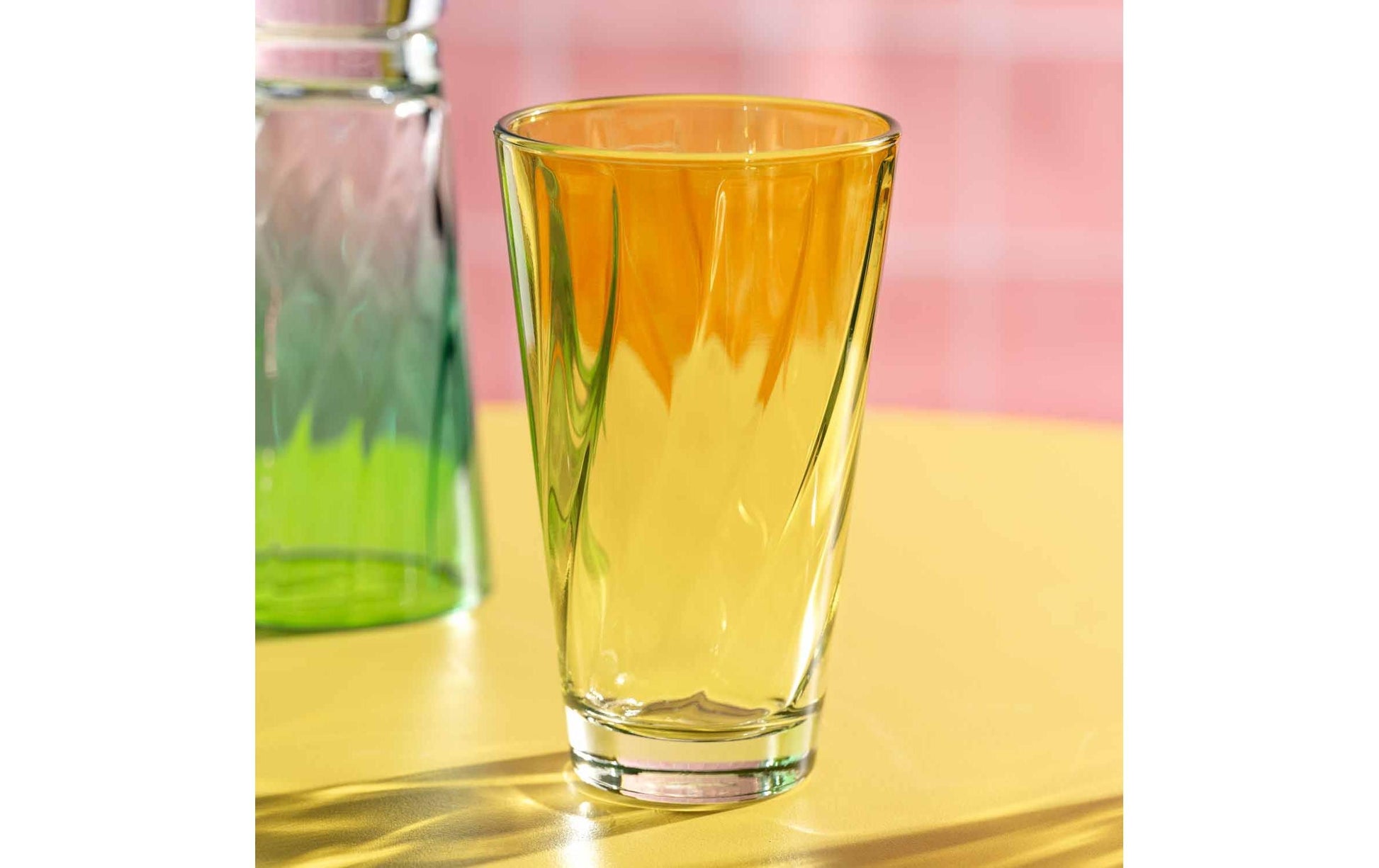 LEONARDO Trinkglas – 0,30 l, Glas, Gelb, spülmaschinenfest, 4 Stück