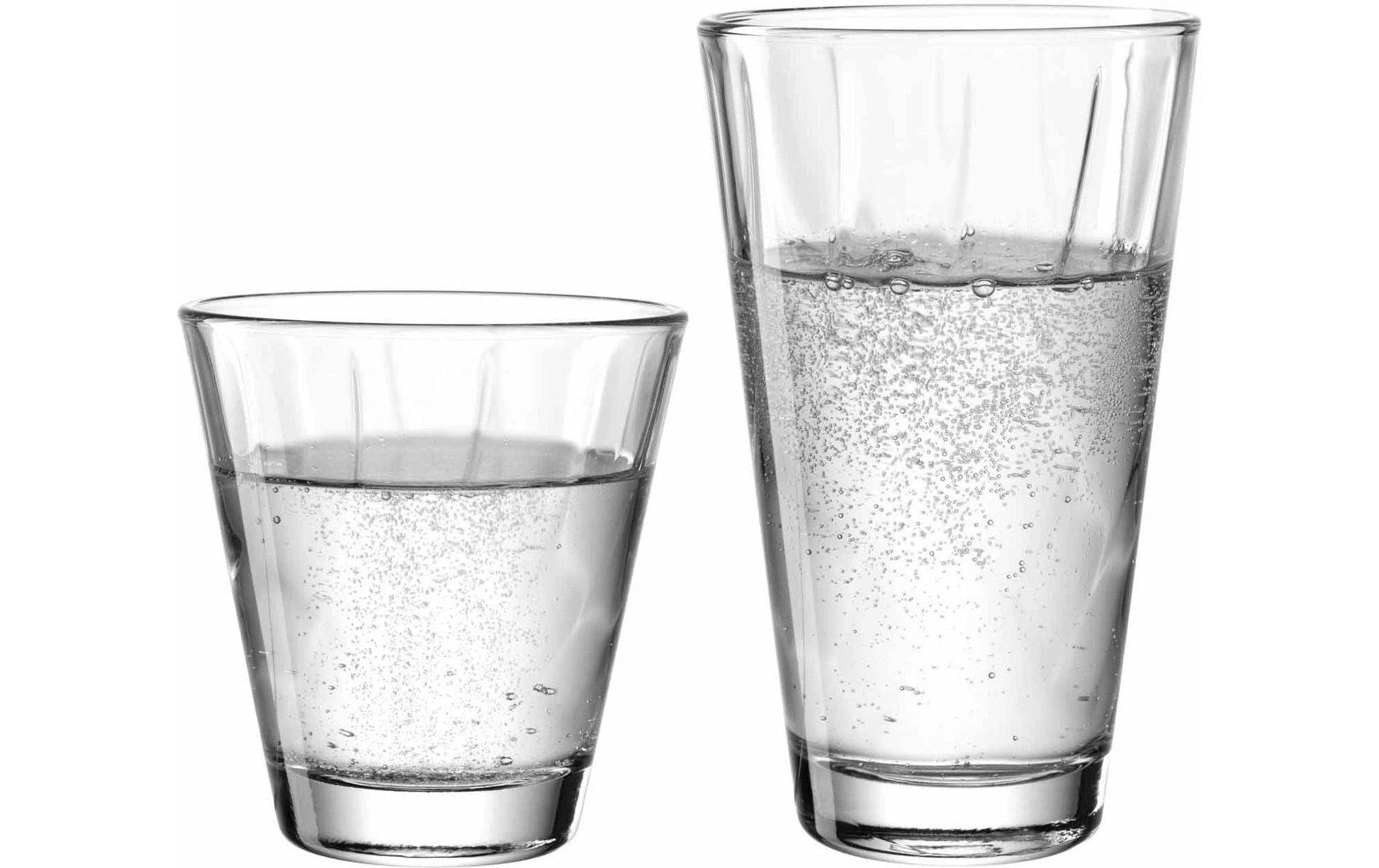 LEONARDO Twist Gläserset – 0,22 l + 0,30 l, Kalk-Natron-Glas, Transparent, Spülmaschinenbeständig, 12 Stück