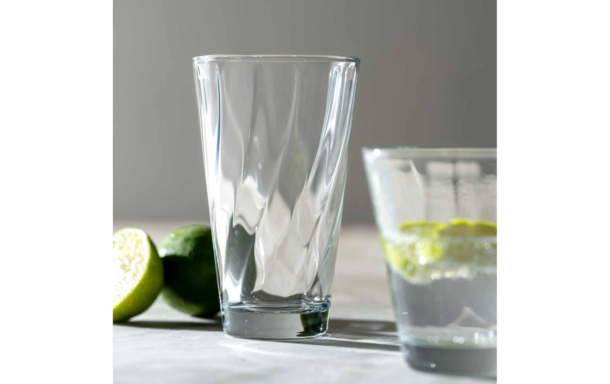 LEONARDO Twist Gläserset – 0,22 l + 0,30 l, Kalk-Natron-Glas, Transparent, Spülmaschinenbeständig, 12 Stück