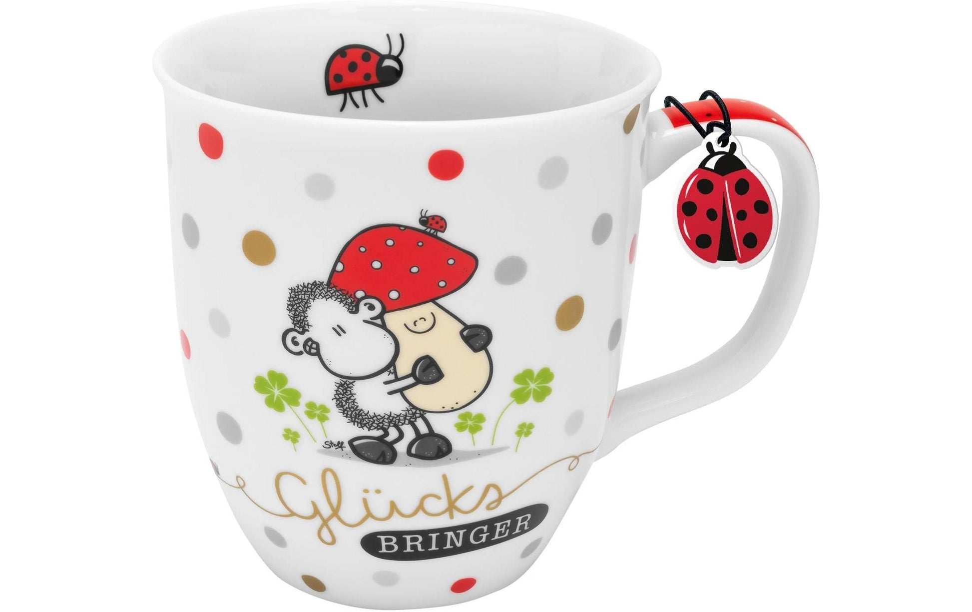 Sheepworld Tasse – 400 ml, Ø 9 cm, Keramik, Weiss, spülmaschinenfest, mikrowellengeeignet
