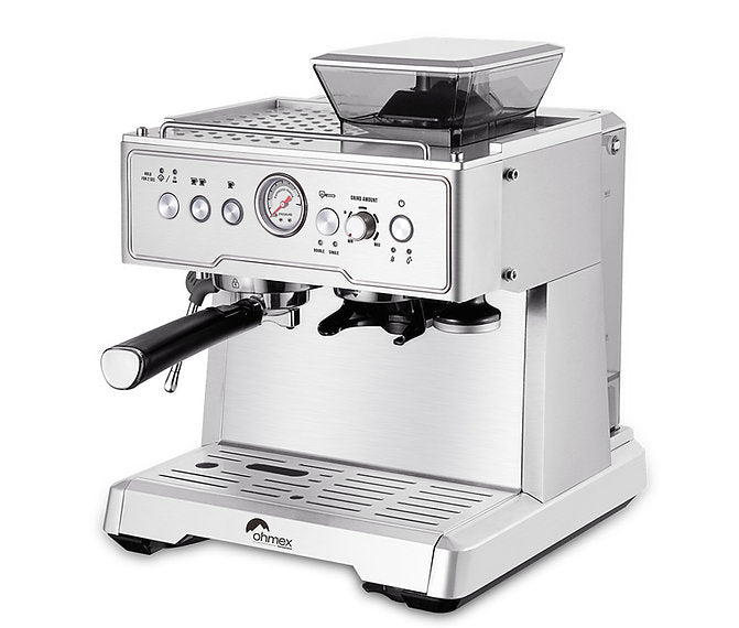 Ohmex OHM-XPS-7303 Espressomaschine (Siebträger) – 20 bar, 2,3 l, Milchschaumdüse, Edelstahl
