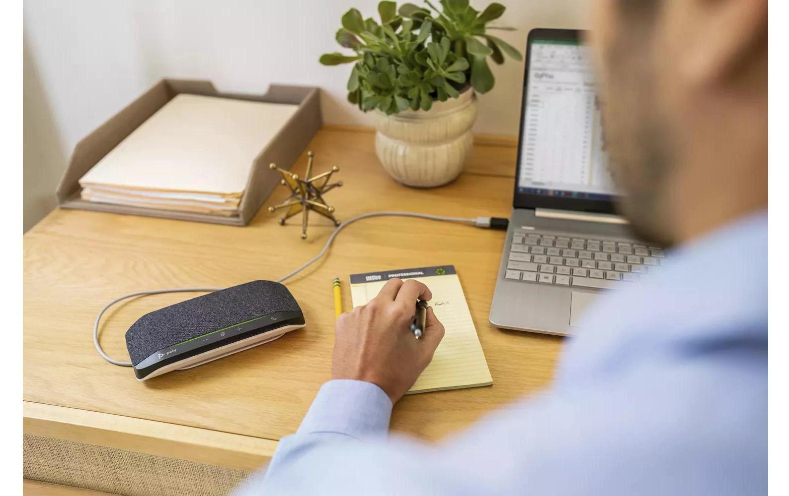 Poly Sync 10 Freisprecheinrichtung – USB‑A/USB‑C – Silber