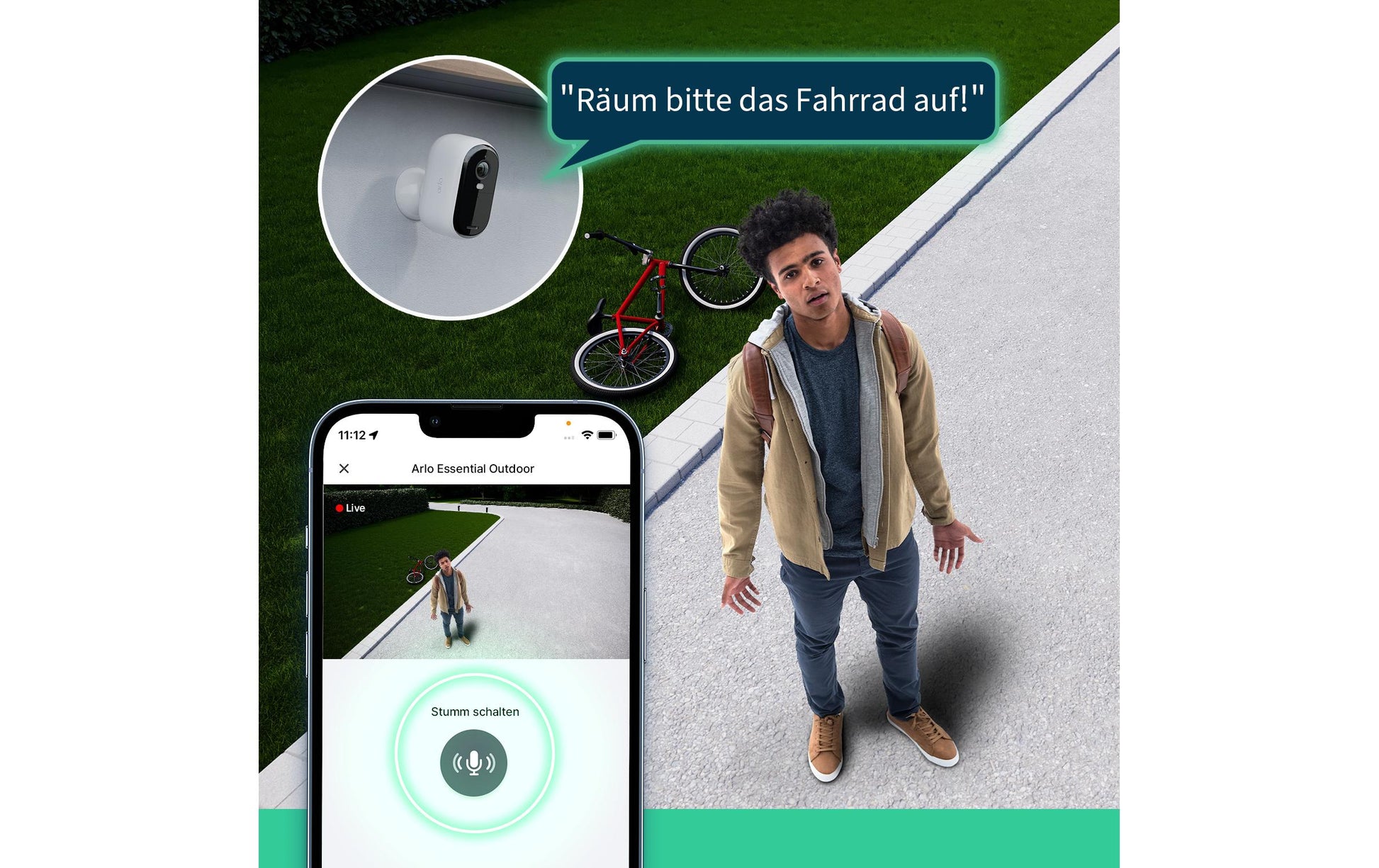 Arlo VMC2450 Wildkamera – 2 MP, Reichweite 7 m, Akku, Weiss, 4er-Pack