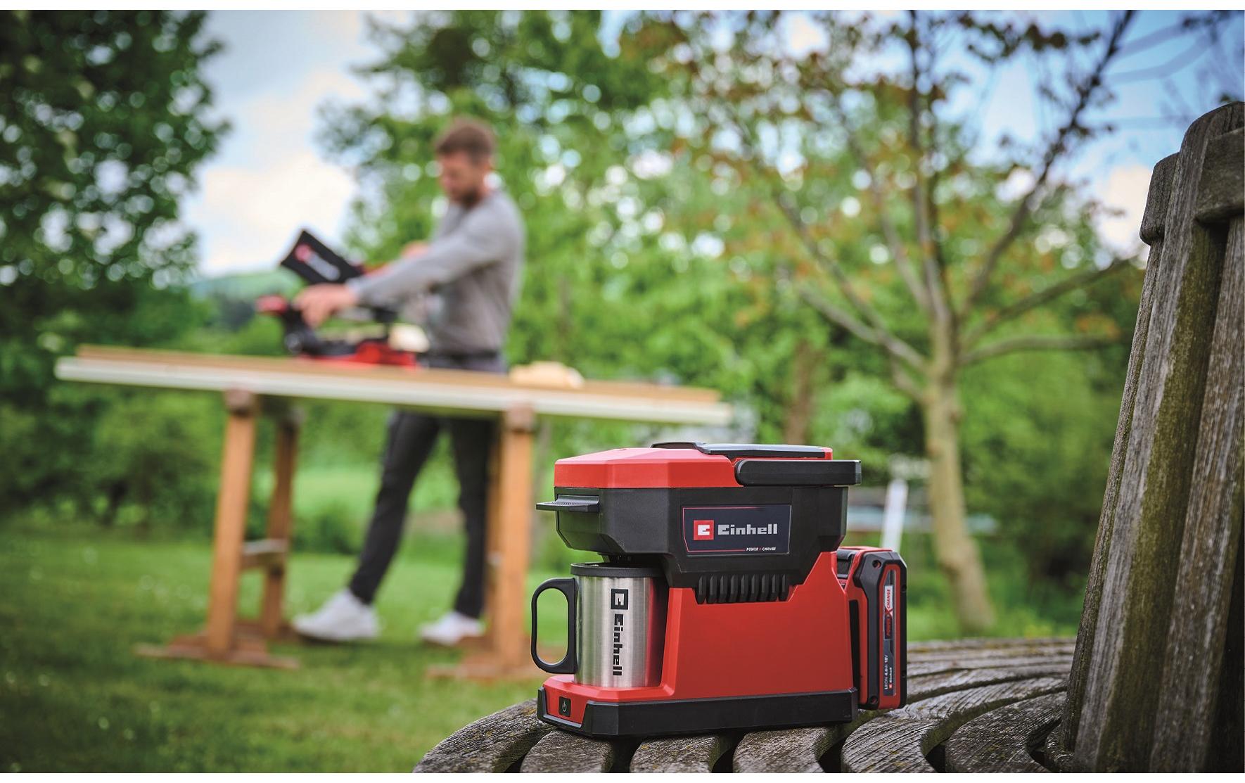 Einhell TE-CF 18 Li-Solo Filterkaffeemaschine – 1 Tasse, 0,2 l, Rot