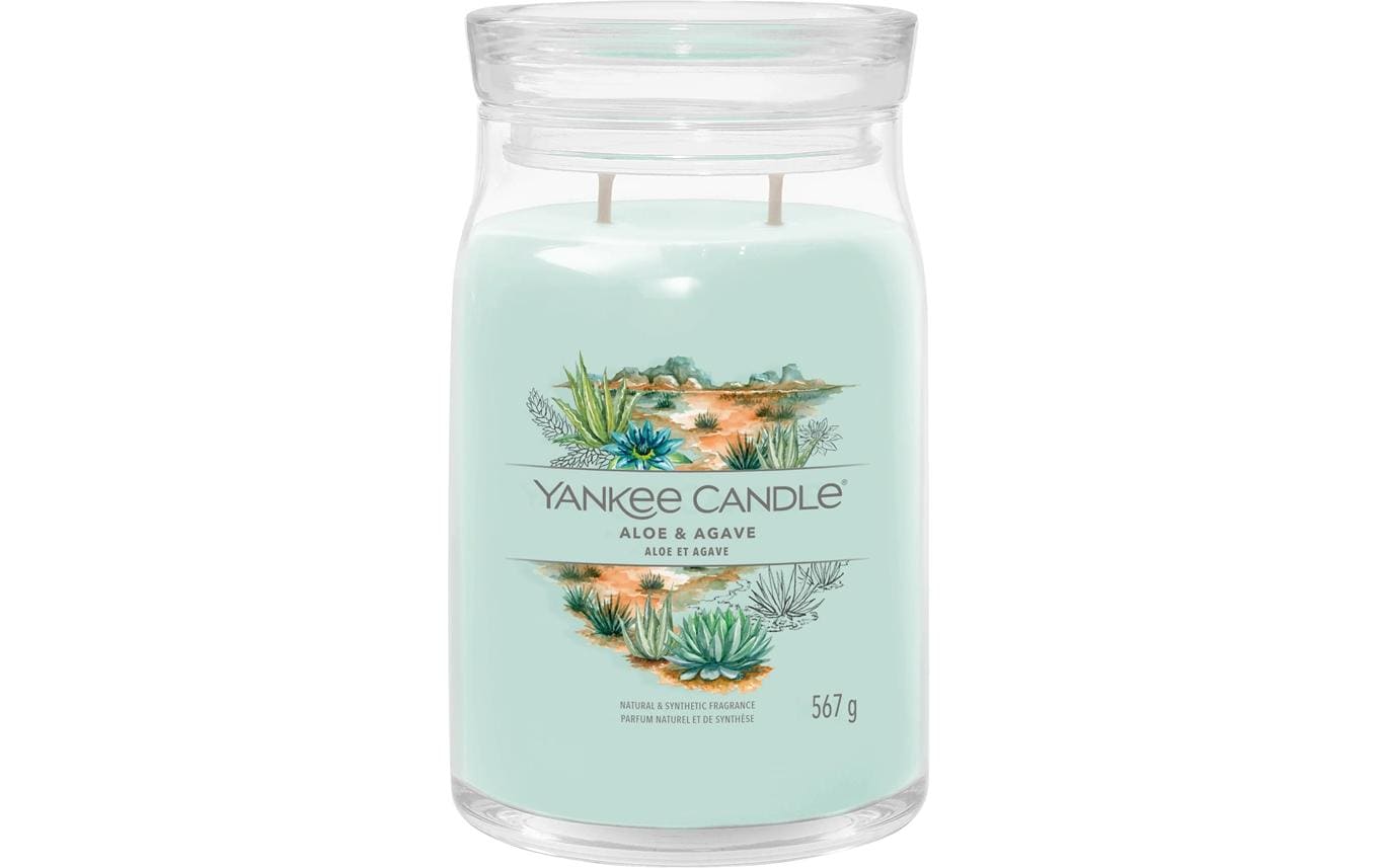 Yankee Candle Aloe & Agave – Duftkerze, Grosses Glas, 90 h