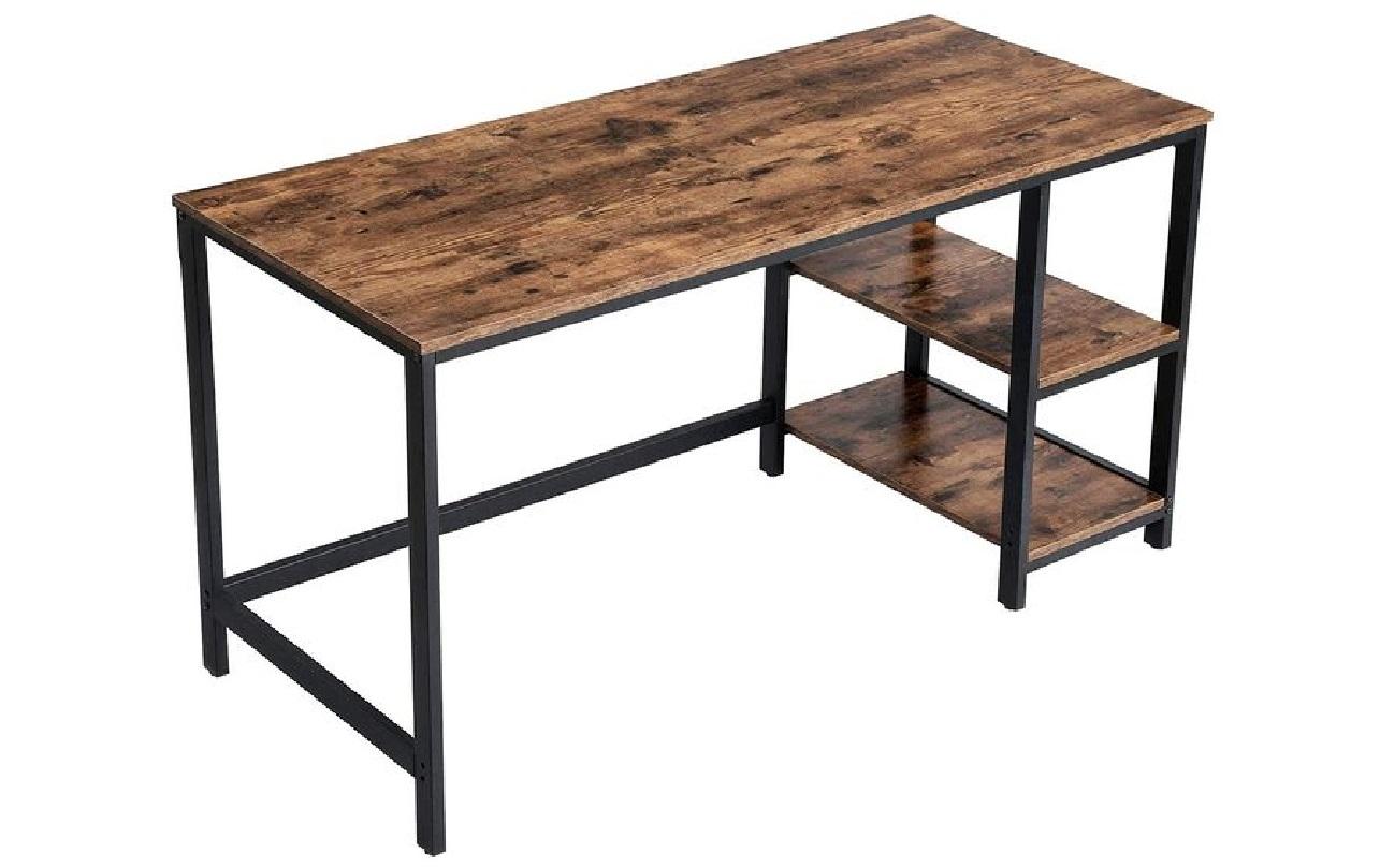 Vasagle Schreibtisch, 60 × 140 cm, braun/schwarz